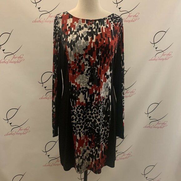 Allen B. Size M. Short Dress, shift, sheath. Stretch. Long Sleeve. B32 - Picture 1 of 6